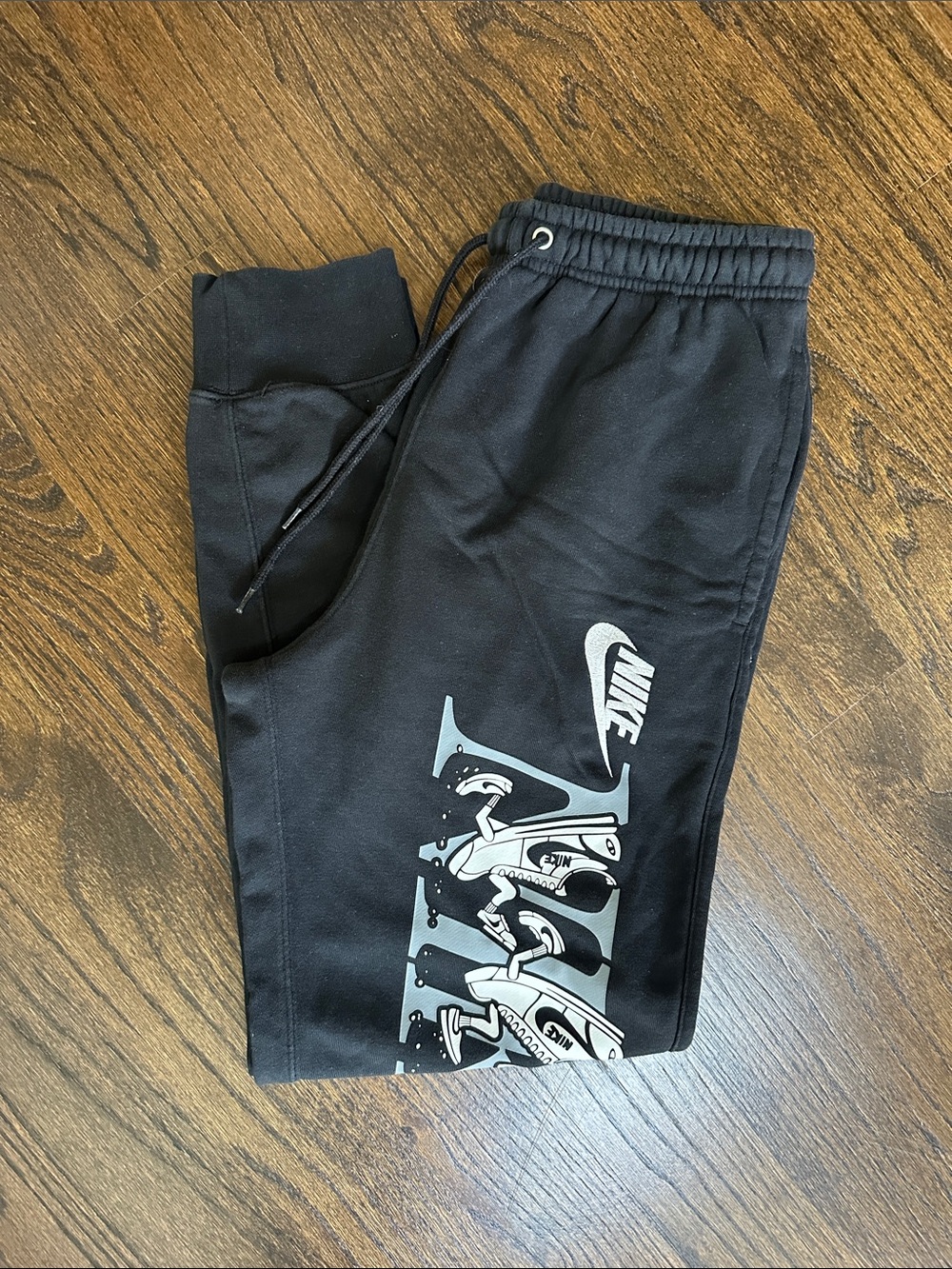 Men's Nike Black Sweatpants with Graphic Logo